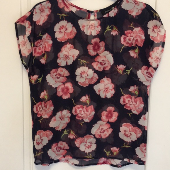 Forever 21 sheer floral blouse. Size S - Picture 1 of 5